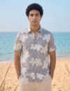 Lavender Floral Shirt for Men view 1