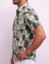Olive Green Printed Shirt for Men view 2