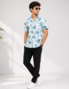 Blue Floral Shirt for Men view 1